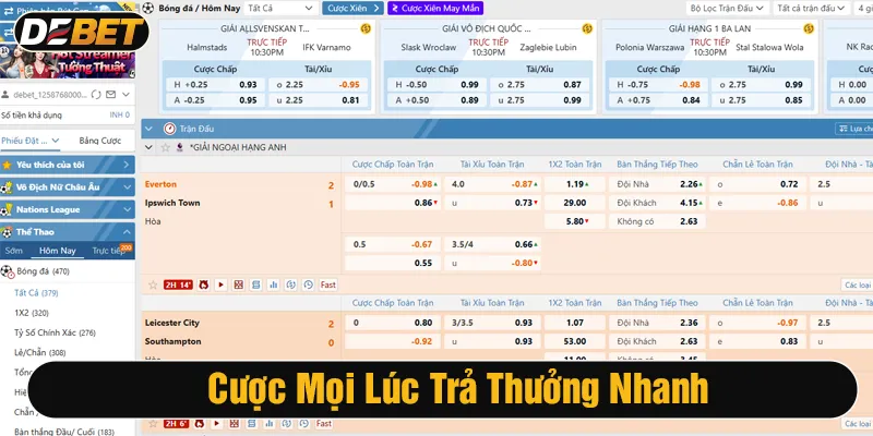 cá cược saba thể thao debet