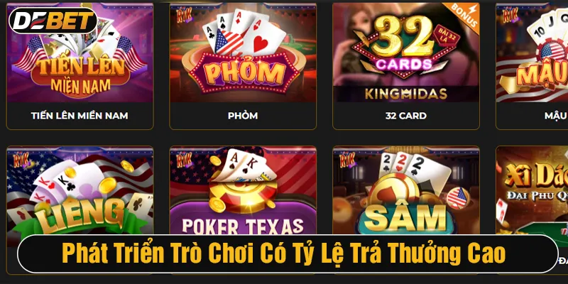 Nhà cái phát triển game có tỷ lệ trả thưởng cao