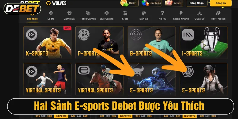 sảnh E-sports Debet